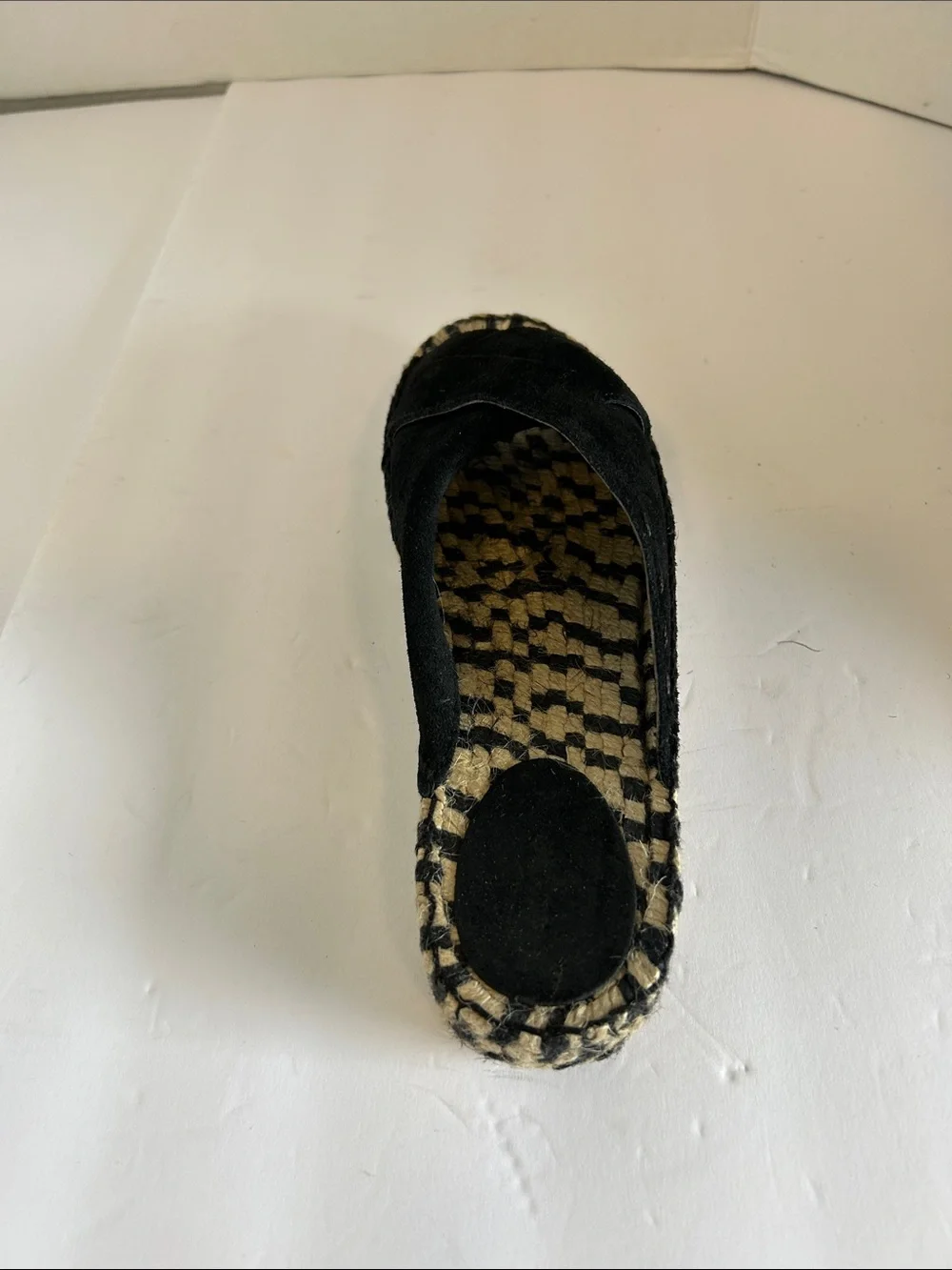 Free People Black Suede Crisscross Espadrille Slides